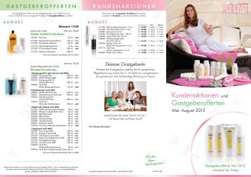 KUNDENAKTIONEN und GASTGEBER-OFFERTEN Mai - August ...