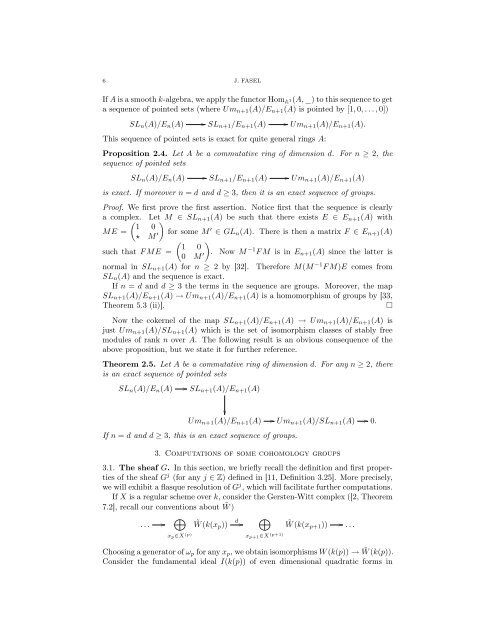 Some remarks on orbit sets of unimodular rows - CSAG - EPFL