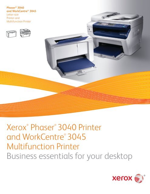 Phaser 3010/3040 printer and WorkCentre 3045 MFP - Tap The Web