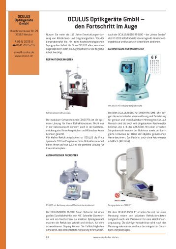 Firmenportrait als PDF - OptoIndex