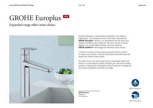 Luxury Bathroom and Kitchen Fittings - GROHE Blue