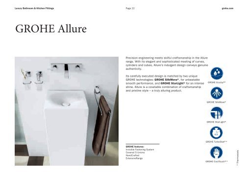 Luxury Bathroom and Kitchen Fittings - GROHE Blue