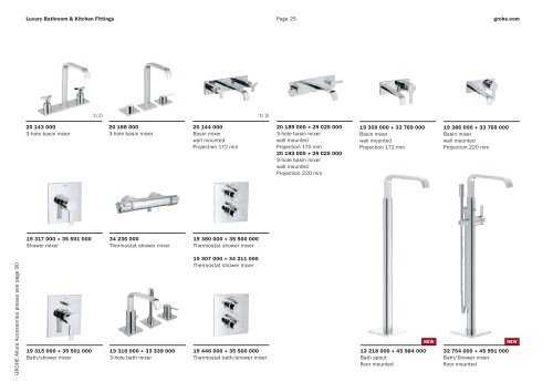 Luxury Bathroom and Kitchen Fittings - GROHE Blue