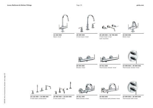 Luxury Bathroom and Kitchen Fittings - GROHE Blue