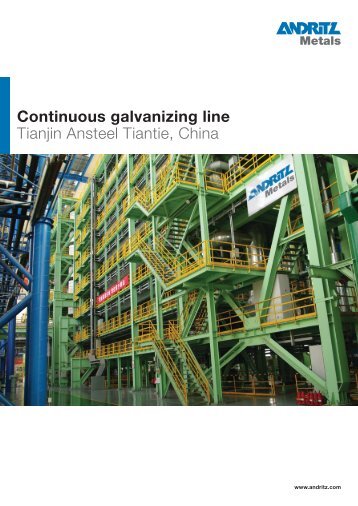 Continuous galvanizing line Tianjin Ansteel Tiantie, China - Andritz