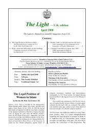 The Light, U.K. edition, April 2008 - Ahmadiyya Anjuman Isha'at-e ...