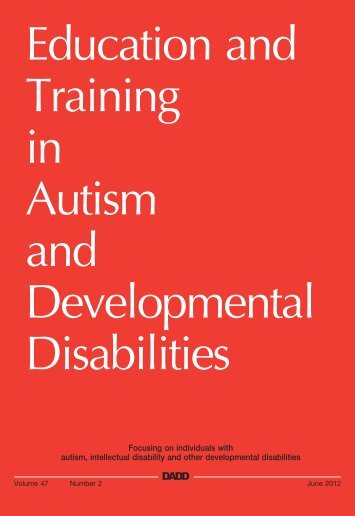 Education and Training in Autism and Developmental Disabilities