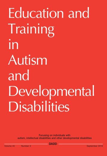 Education and Training in Autism and Developmental Disabilities