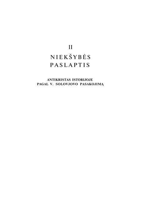 II NIEKŠYBĖS PASLAPTIS - Maceina.lt