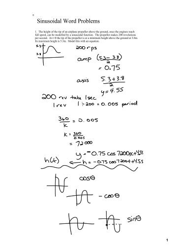 Sinusoidal Word Problems