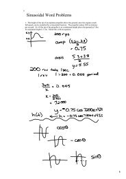 Sinusoidal Word Problems