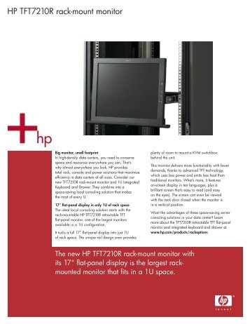 HP TFT7210R rack-mount monitor