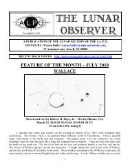 FEATURE OF THE MONTH – JULY 2010 - ALPO Lunar Program