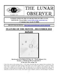 december - ALPO Lunar Program