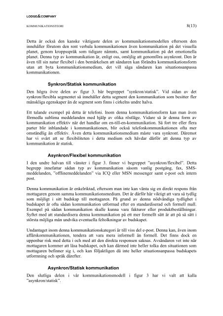 Sandberg-Wendel Flexible Communications matrix i PDF