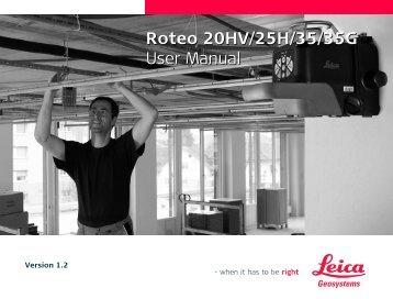 Roteo 20HV/25H/35/35G User Manual Roteo 20HV/25H/35/35G User