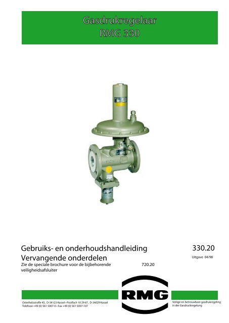 Gasdrukregelaar RMG 330 - rmg.com