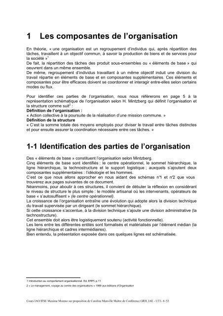 introduction analyse organisationnelle m2 - FOAD - Formations ...