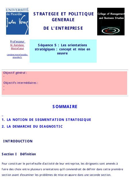 SEQUENCE 2 : CONCEPTS-CLES DU MARKETING ...