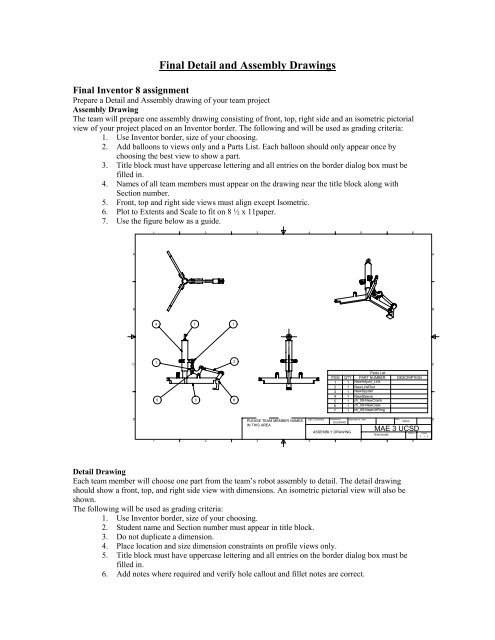 Final Detail and Assembly Drawings - MAELabs UCSD