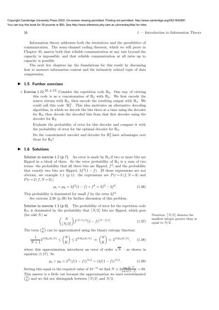 Information Theory, Inference, and Learning ... - MAELabs UCSD