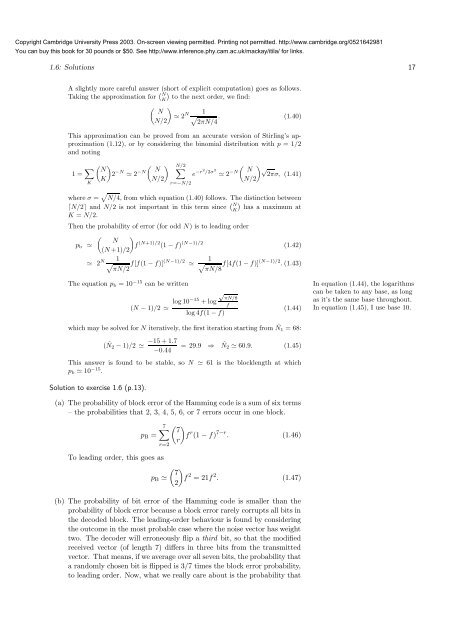 Information Theory, Inference, and Learning ... - MAELabs UCSD