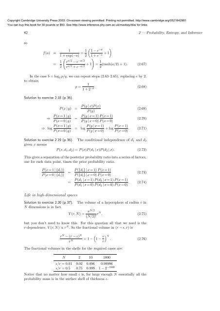 Information Theory, Inference, and Learning ... - MAELabs UCSD