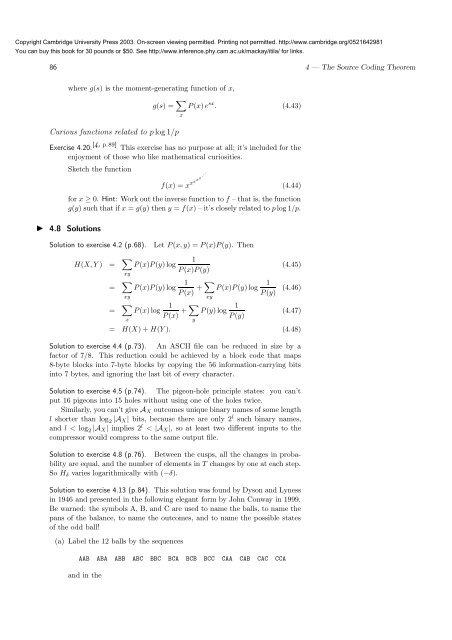 Information Theory, Inference, and Learning ... - MAELabs UCSD