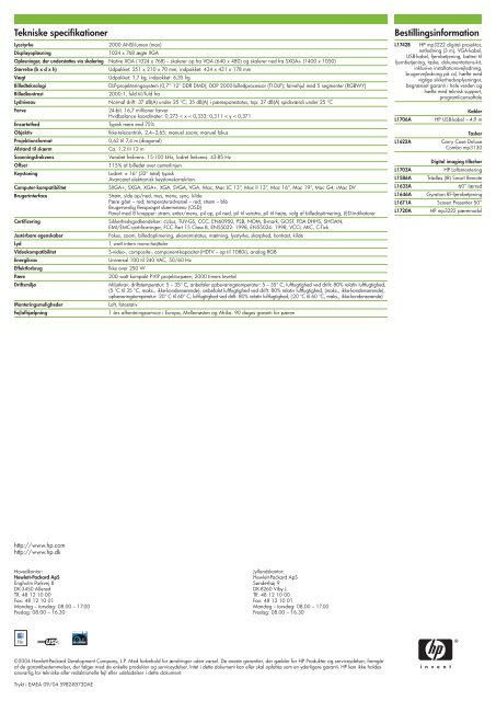 HP mp3222 digital projektor - FLC Danmark ApS