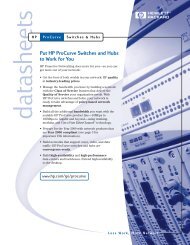 HP ProCurve Switches and Hubs Datasheet 1999