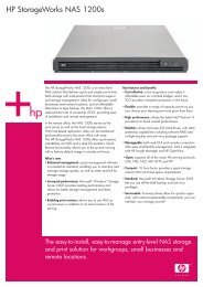 HP StorageWorks NAS 1200s