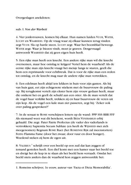 Overgeslagen Anekdoten Sub I Von Der Warheit 4 Vier