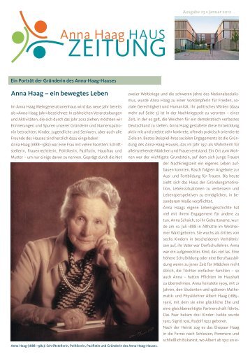 Januar 2012(pdf) - Anna-Haag-Mehrgenerationenhaus