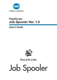 PageScope Job Spooler Ver.1.0 - konica minolta canada