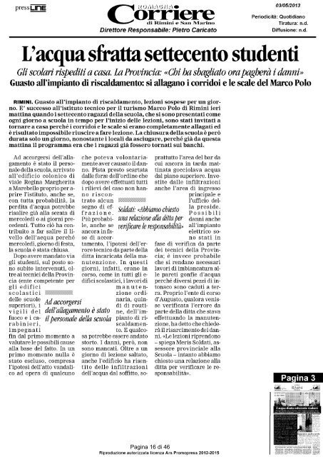 Rassegna stampa - Comune di Rimini