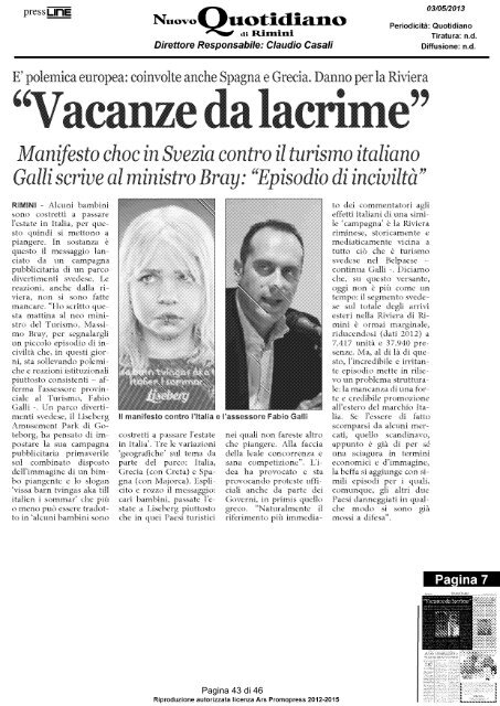 Rassegna stampa - Comune di Rimini