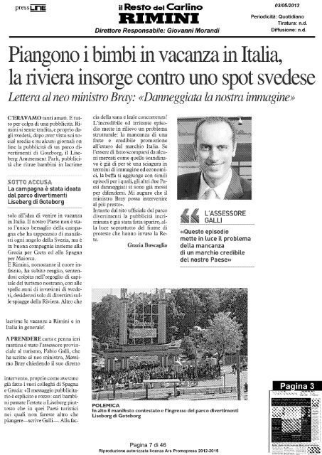 Rassegna stampa - Comune di Rimini