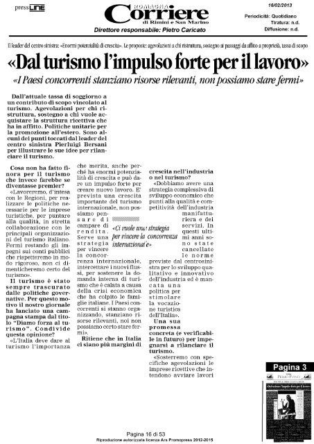 Rassegna stampa - Comune di Rimini