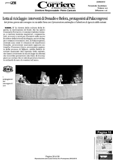 Rassegna stampa 22 giugno 2013 - Comune di Rimini