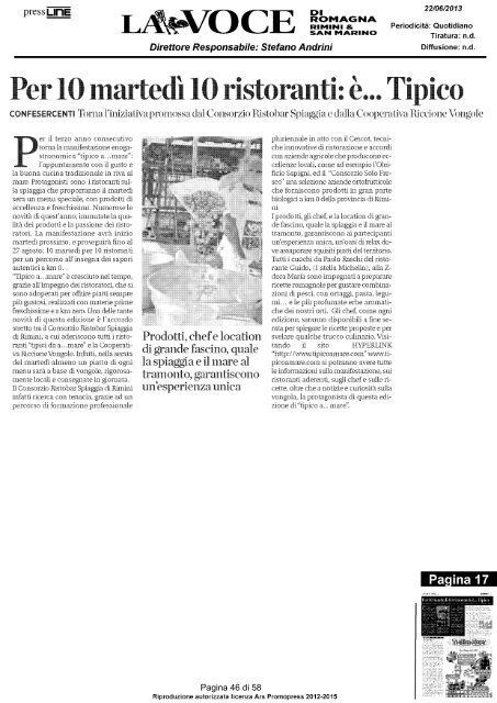 Rassegna stampa 22 giugno 2013 - Comune di Rimini