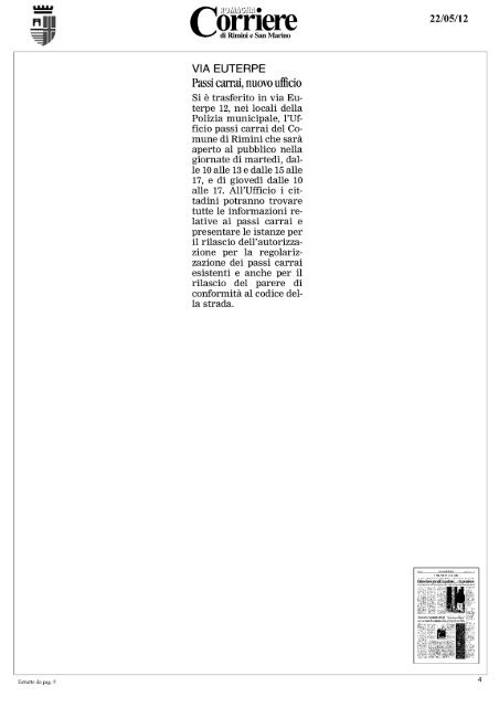 Rassegna Stampa - Comune di Rimini