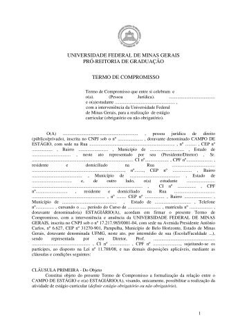 Termo de Compromisso sem Interveniência