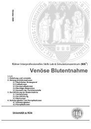 Venöse Blutentnahme - Kölner interprofessionelles Skills Lab und ...