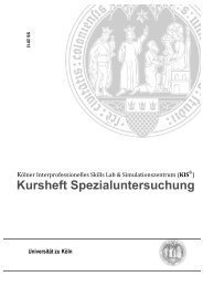 Kursheft Spezialuntersuchung - Kölner interprofessionelles Skills ...