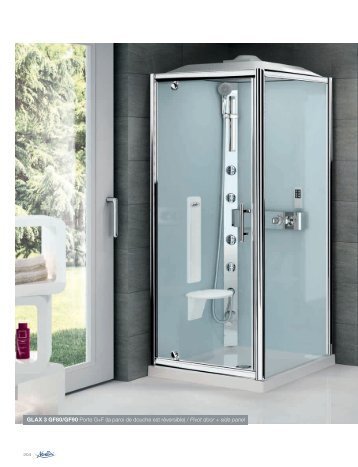 GLAX 3 GF80/GF90 Porte G+F (la paroi de douche est ... - Novellini