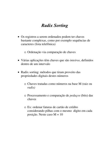 Radix Sort