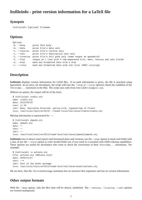 ltxfileinfo - print version information for a LaTeX file - CTAN