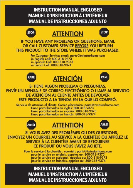 ATTENTION ATENCIÓN ATTENTION - Air & Water