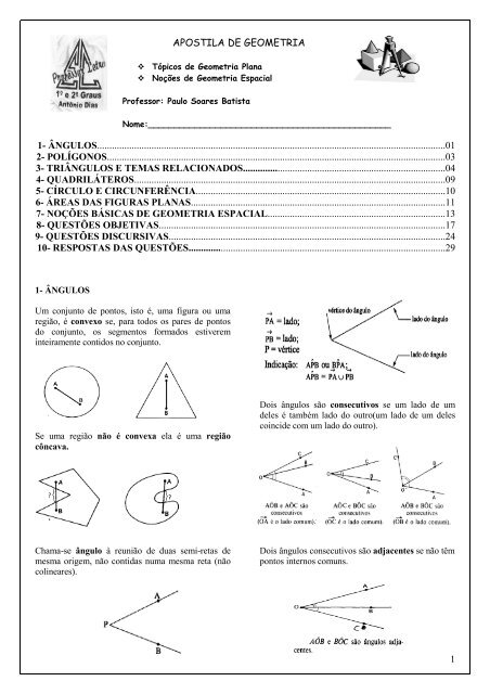 Ângulos: o que são, tipos, casos particulares, exercícios