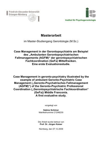 Ambulanten Gerontopsychiatrischen ... - Angehörigenberatung e.V.